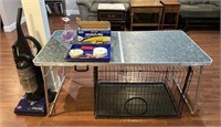 Metal Folding Table and Home Supplies