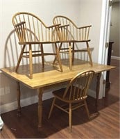 Wooden Dining Table w/ Set of Chairs
