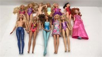 12 Barbie Dolls - Assorted