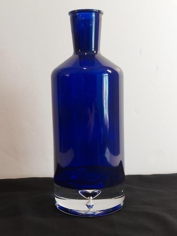 Fake Blue Glass Apothecary Style Vase. This Is