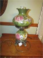 HAND PAINTED PARLOR LAMP