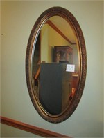 20" X36" OVAL BEVEL WALL MIRROR ON FRAME