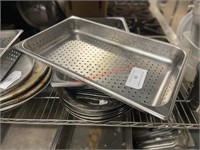 NEW !!  (2) FULL X 2" S/S PERFORATED PANS