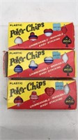 3 Vintage Boxes Of Poker Chips (100 In Each Box)