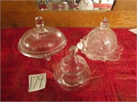 CHEESE DISH, FOOTED CANDY DISH, MORE