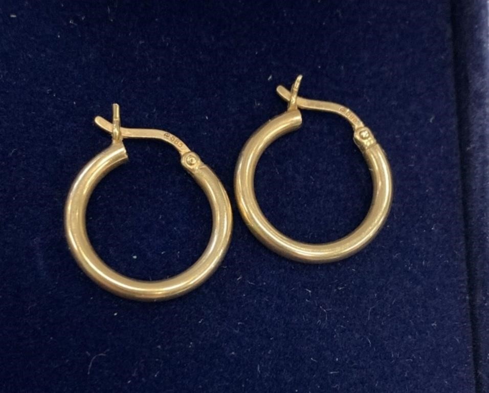 14kt 585 Gold Hoop Earrings