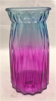 New Glass Vase Ombre Purple /blue