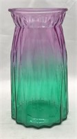 New Glass Vase Ombre Purple To Green