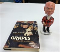 Signed Don Cherry Bobblehead & Book