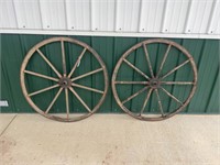 Pair of 36" Wooden Buggy Wheels