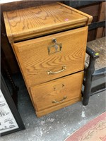 Wood Filing Cabinet with Lock and Key