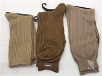 3pr Nwot Trouser Socks Brown Tones Sock Size 9-11