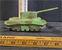 Vintage Cragstan tin Litho M-50 military tank