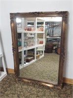 Large ornate framed mirror 35"×47"