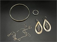 Necklace, Earrings, Bracelet, & Ring All Mkd. 925,