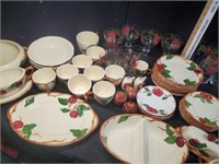 Assorted Franciscan Apple Pattern dinnerware