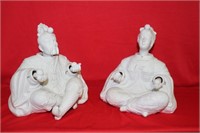 A Pair of Oriental Noddlers - Man and Woman