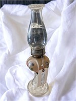 Antique Oil Lamp, Hand Painted