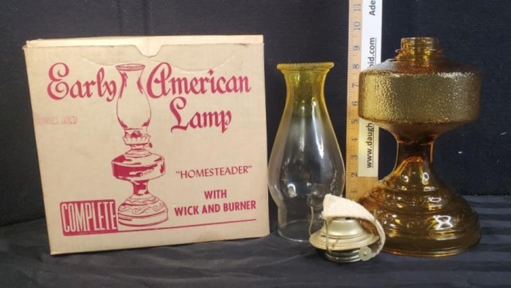 Early American Lamp, Sunset gold