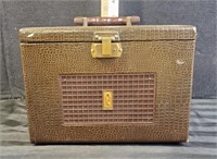 Vintage 1950's Philco brown alligator