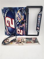 Rusty Wallace Lot of 2 License Plates, Frame &