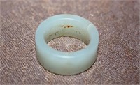 Antique Chinese White Jade Ring