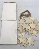 2 Wood Star String Banners