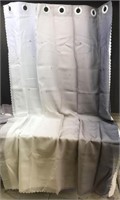 Curtains W/ Cutout Stars  Ombre Color In Greys