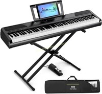 MUSTAR Digital Piano 88 Key, 2x25W, Black ABS