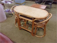 OMG! 3-Piece Bamboo and Rattan Dinette Table
