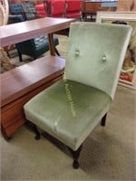 Velour Tufted Slipper Chair