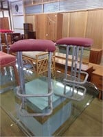 Well Used Industrial Motif Bar Stools
