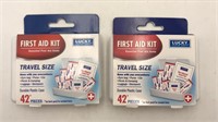 2 New Travel Size First Aid Kits Portable For Car