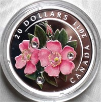 Canada $20  2011 Wild Rose with Crystal Dewdrops