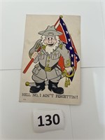 VTG CSA Confederate PostCard