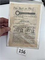 Antique Book on Piles Ad Medical