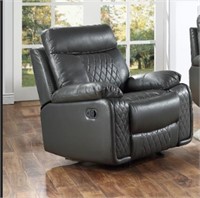 Grey Diamond Stitch Glider recliner Q-5