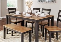 Ashley Gesthaven Table W/ 4 Chairs & Bench (6pc)