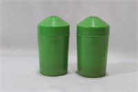 A Pair of Vintage Plastic Salt and Pepper Shakers