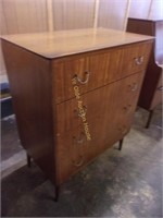 Mid Century Mahogany 4 Drawer Chest