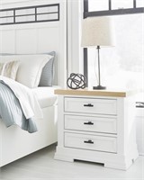 Ashley Ashbryn White & Natural Nightstand