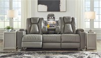 Ashley 297 Mancin Rec Sofa W/ Drop Down Table