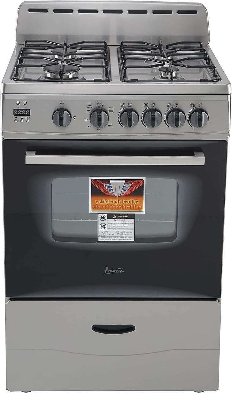 Avanti GR2416CSS 24" Gas Range with Sealed Burners