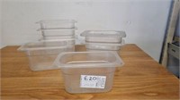 7 SMALL CAMBRO CLEAR PLASTIC INSERTS - OBLONG