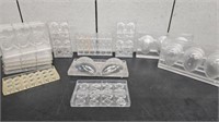 22 CLEAR PLASTIC CHOCOLATE MOLDS - VARIOUS SIZES