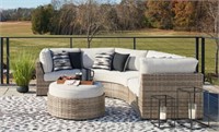 ASHLEY CALWORTH 5-PC OUTDOOR  SECTIONAL & OTTOMAN