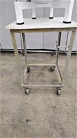 METAL FRAMED EQUIPMENT STAND ON WHEELS