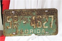 A 1969-1970 Florida License Plate