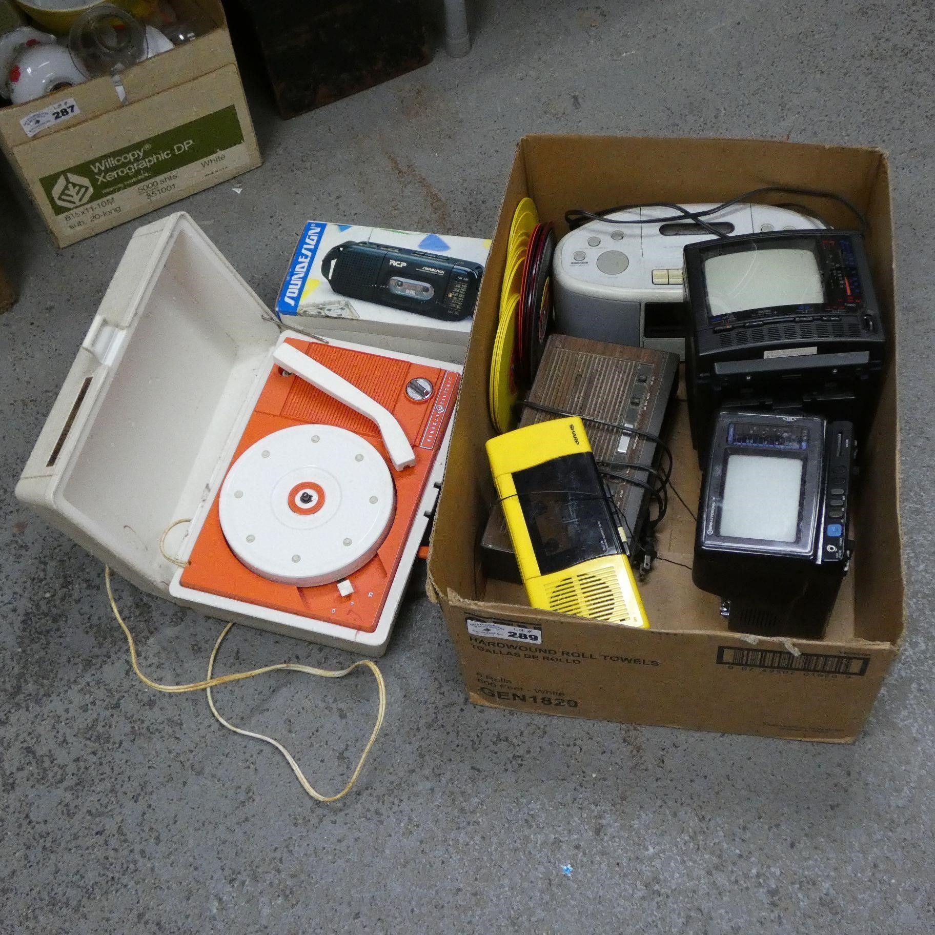 Record Player, Mini Travel TV's, Radios - Etc