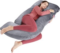 Pregnancy Pillow with Removable Velvet Cover